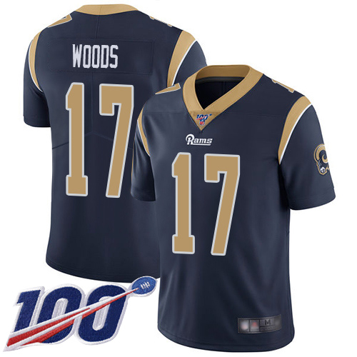 Los Angeles Rams Limited Navy Blue Men Robert Woods Home Jersey NFL Football 17 100th Season Vapor Untouchable